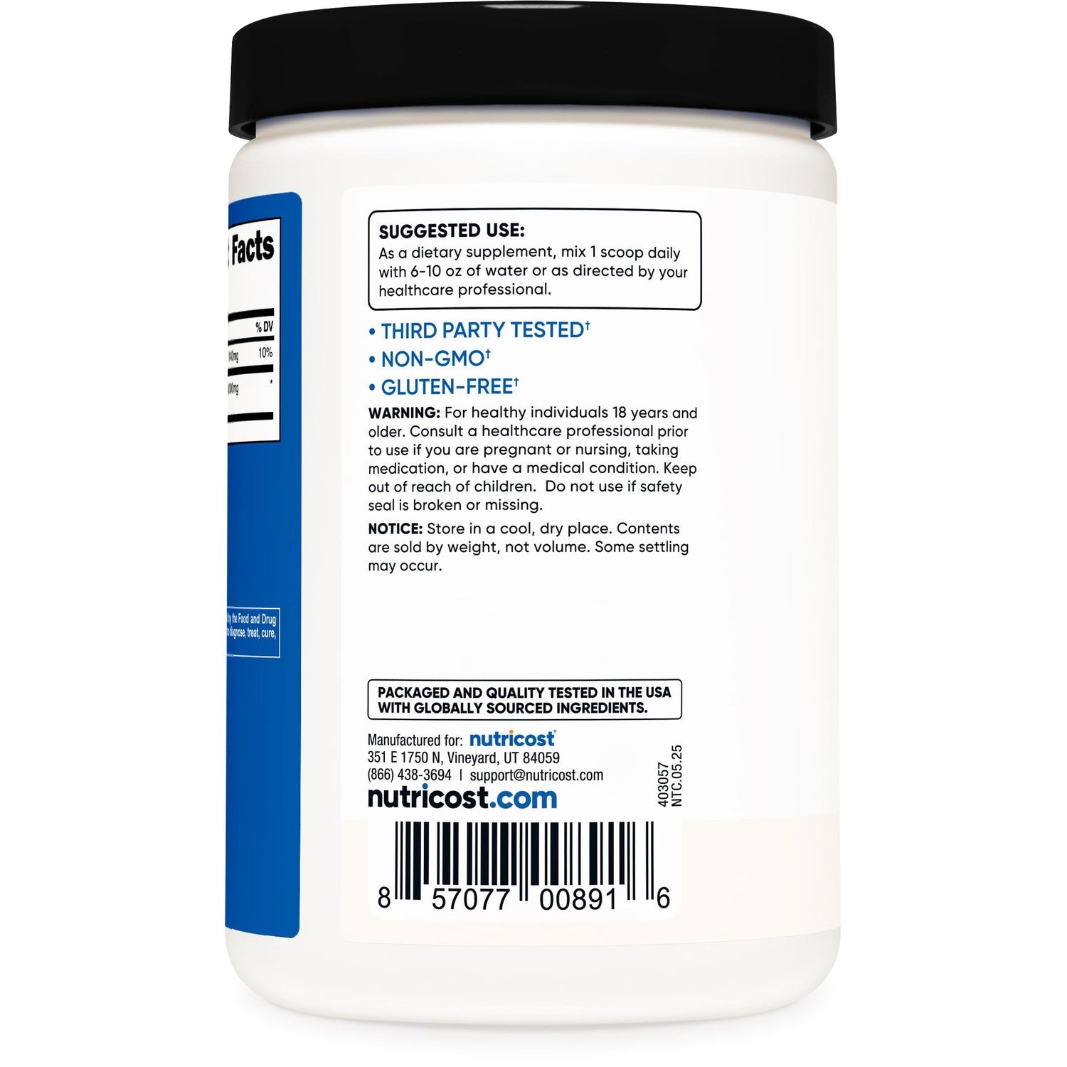 Nutricost HMB Powder (Beta-Hydroxy Beta-Methylbutyrate) 250 Grams | Gluten Free & GMO-Free