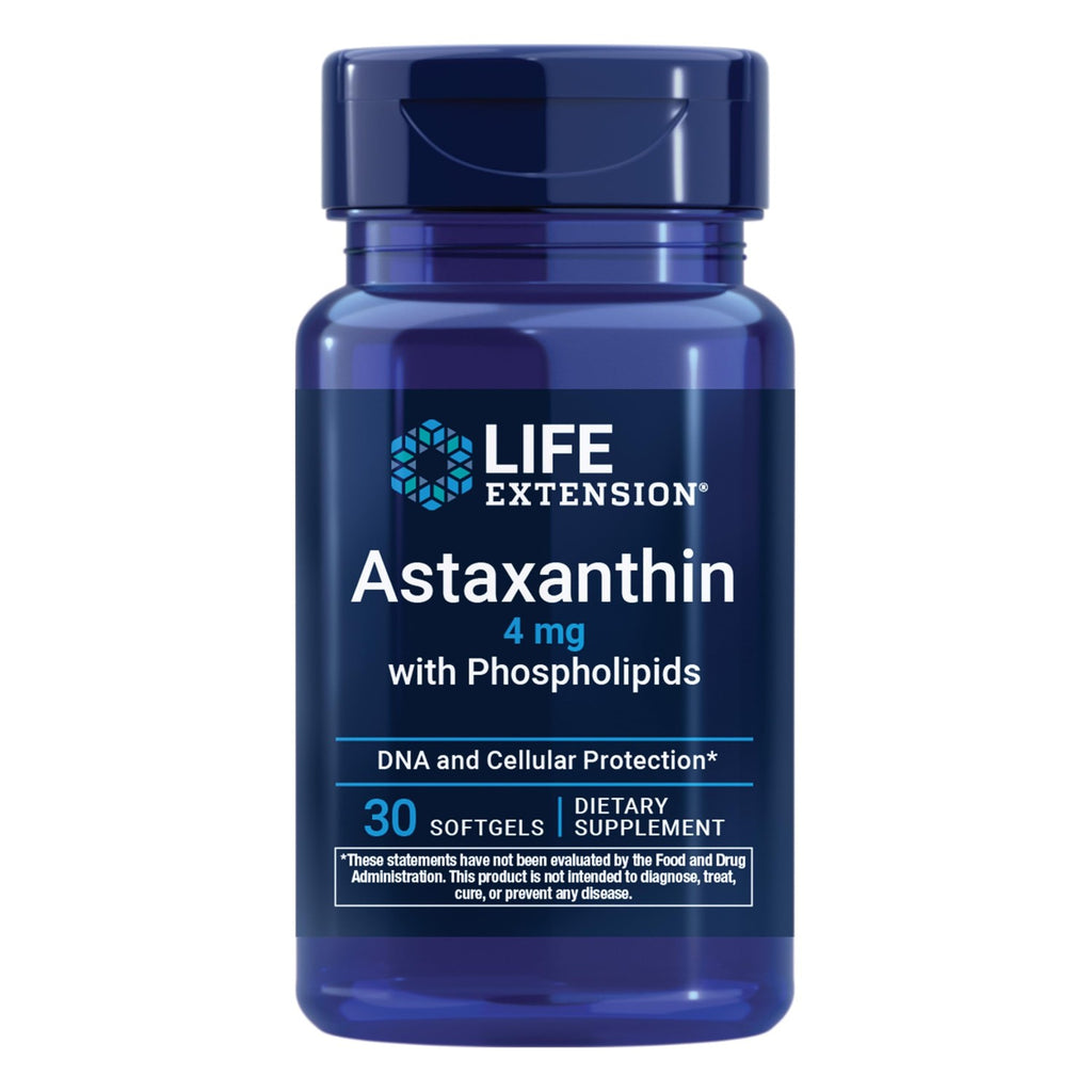 Life Extension Astaxanthin with Phospholipids – Antioxidant Support, Eye Health – Algae-Derived – Gluten-Free, Non-GMO – 30 Softgels | Astaxanthin with Phospholipids, Algae-Derived Antioxidant Support, Gluten-Free & Non-GMO