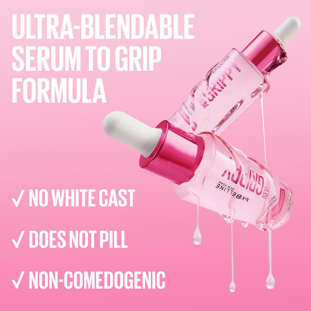 Buy now Maybelline Grippy Serum Primer, Hydrating Makeup Primer with 2% Niacinamide For Up To 24HR Make Up Wear, Clear, 1 Count at indiglob india