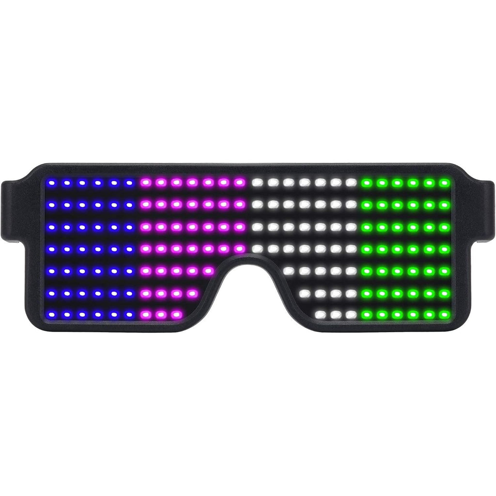 Buy now WOWSUN LED Glasses Light Up Dynamic Party Favor Glasses Festival Christmas USB Rechargeable LED Rave Glowing Flashing Glasses Multi-color at indiglob india