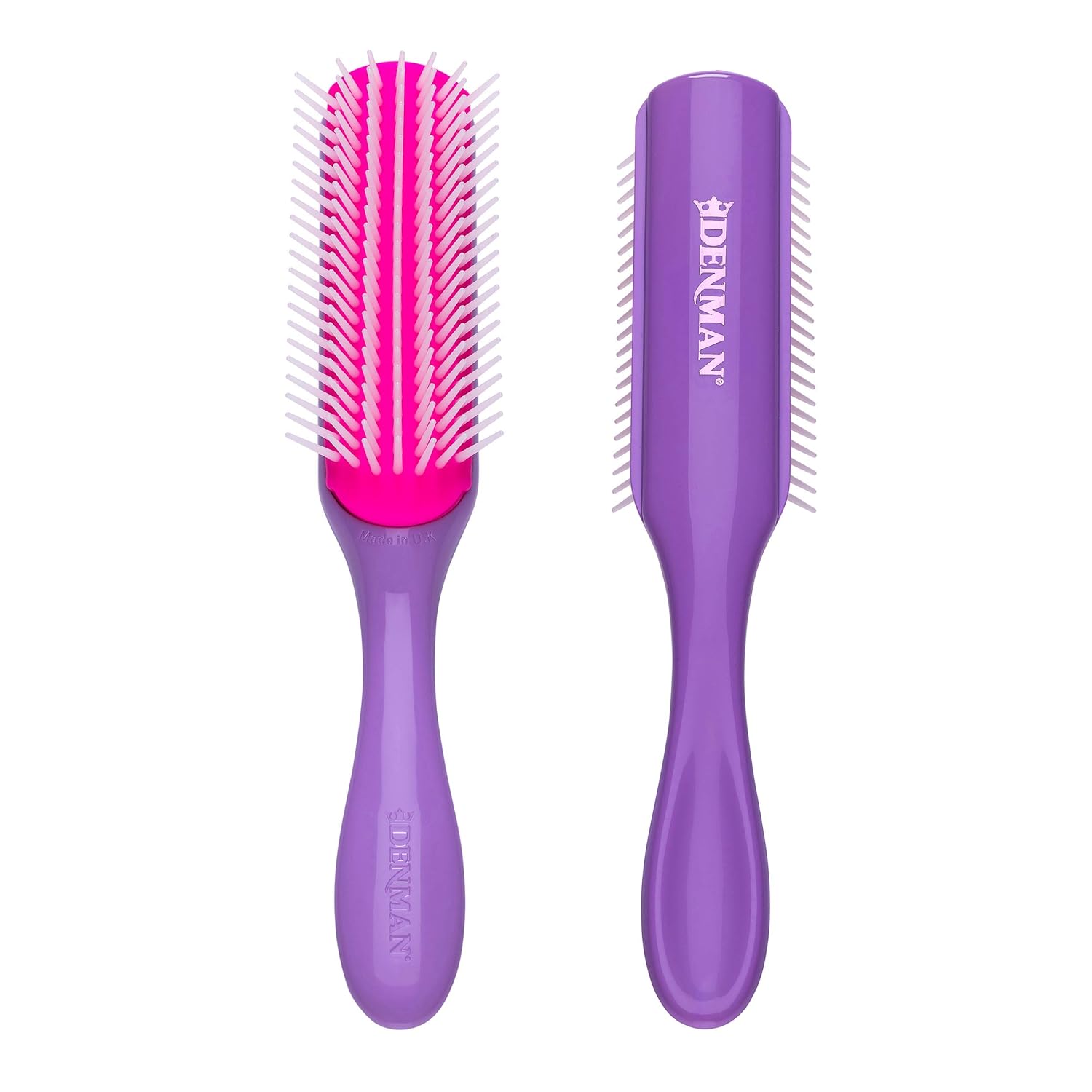 Buy now Denman D3 Original Curl Definer & Styler, Curly Hair Brush for Women & Men â€“ 7 Row Detangling & Curl Defining Brush for Smooth Defined Curls - a precision Styling Brush for straight hair Purple at indiglob india
