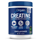 Orgain 5g Creatine Monohydrate Micronized Powder, Unflavored, 100 Servings | Creatine to support muscle growth, post workout recovery & brain health, no artificial additives, non-GMO, 17.64oz