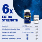 Melatonin Gummies 30mg for Adults: Maximum Strength Melatonin Supplement | with L-Theanine, Ashwagandha, MSM, Vitamin D3 & Zinc - Non-Habit Forming, Natural Mixed Berry Flavor 120 Count