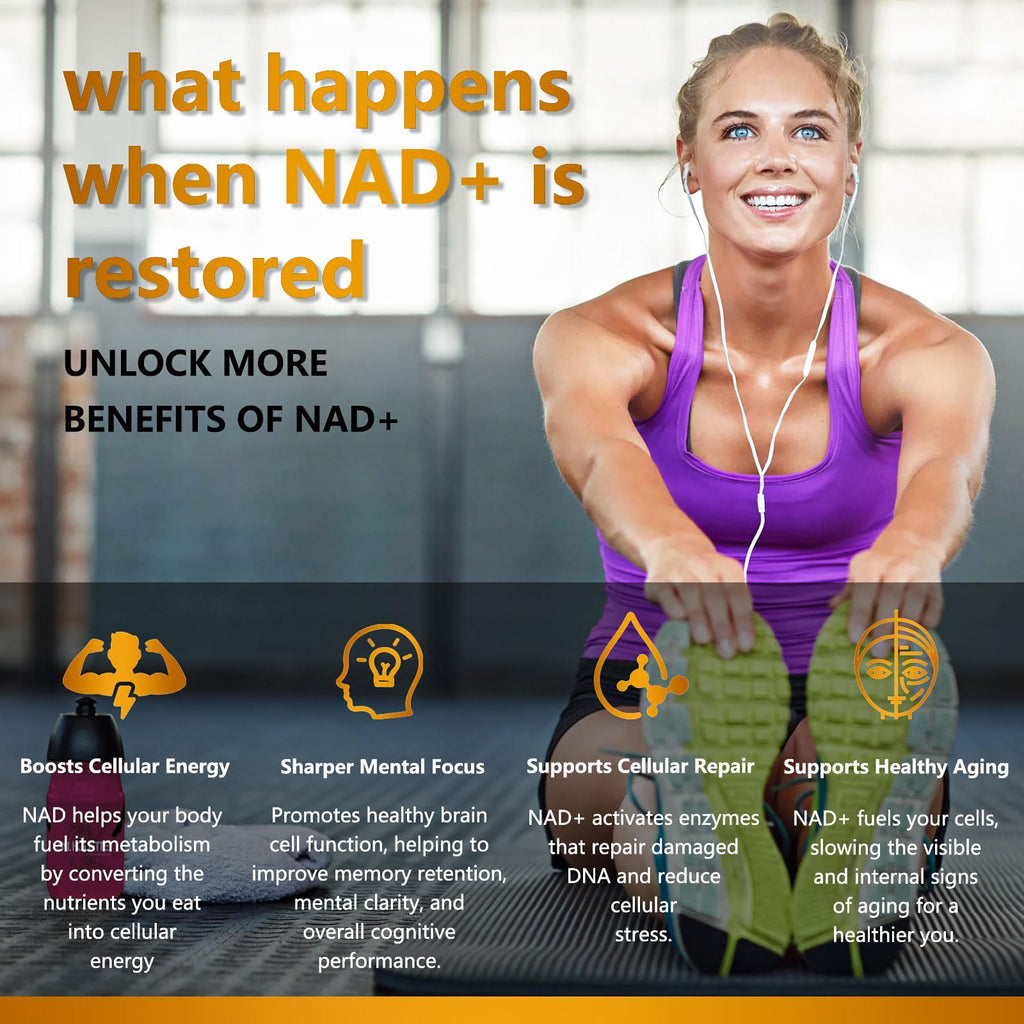 NAD Supplement 1500mg - Liposomal NAD+ Resveratrol - 120 Capsules | Nicotinamide Riboside, NAD Plus Boosting - Support Cellular Health, Stamina & Healthy Aging for Women & Men
