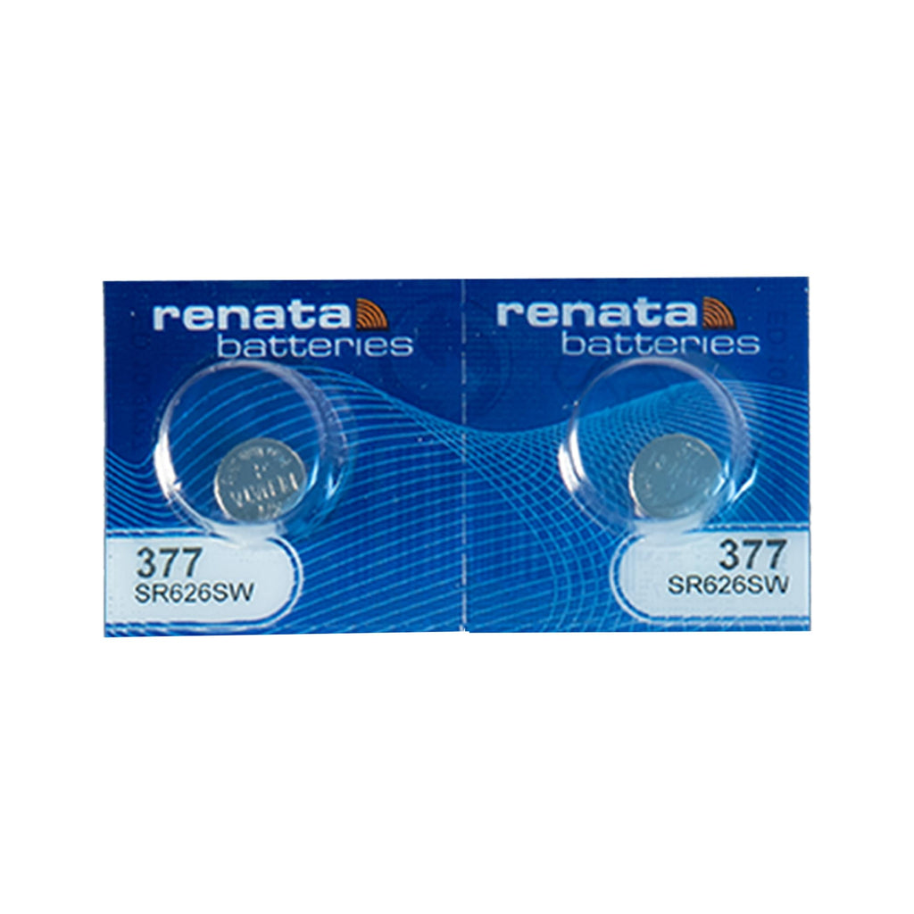 Renata 377 SR626SW Batteries - 1.55V Silver Oxide 377 Watch Battery (2 Count)