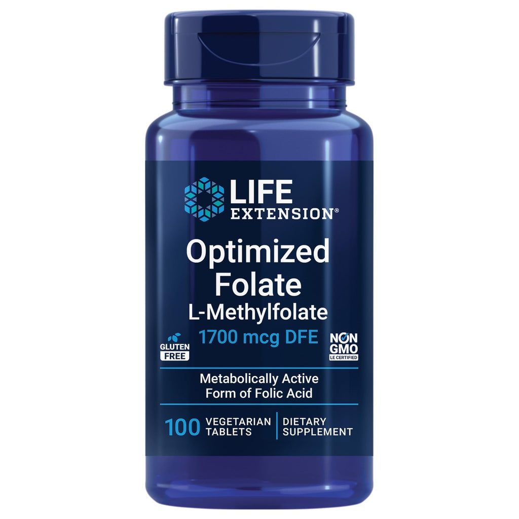 Life Extension Optimized Folate, 1700 mcg DFE, 100 Vegetarian Tablets