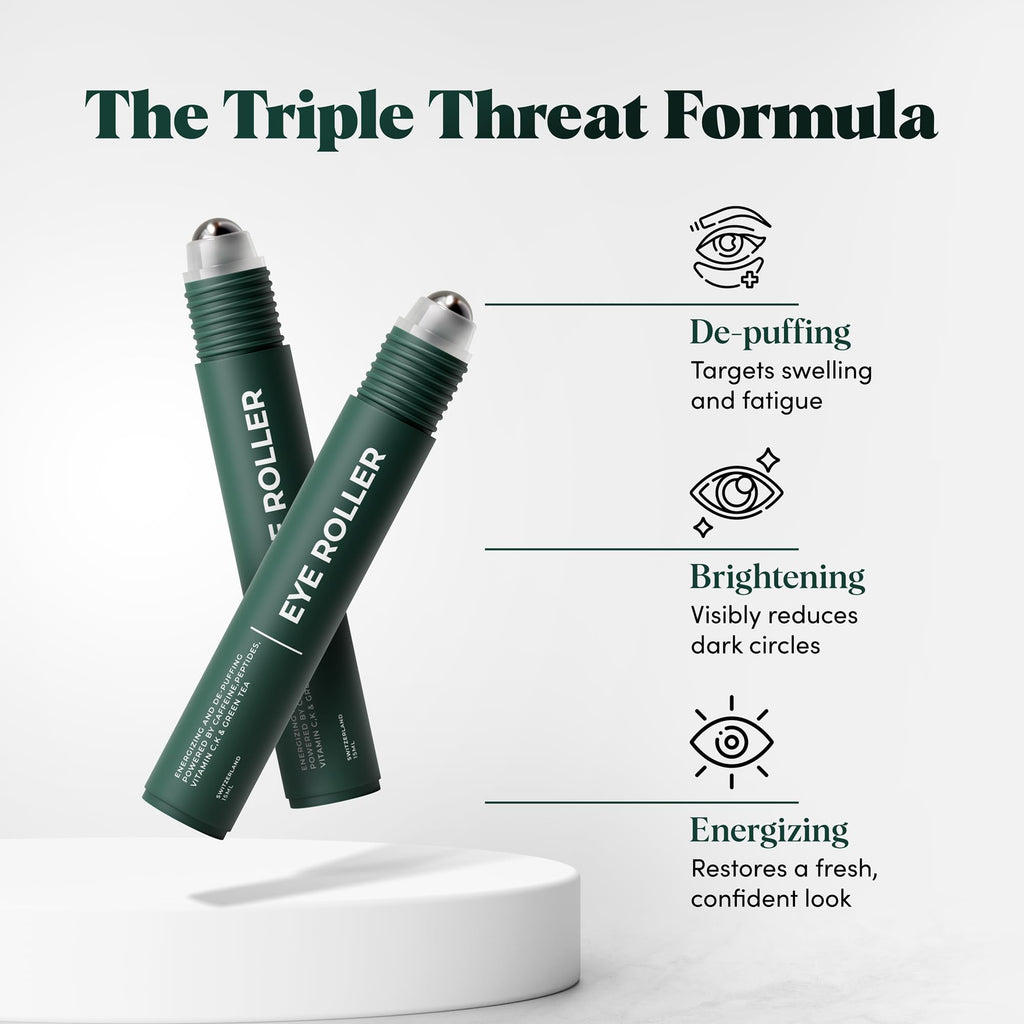 Buy now Wolf Project Under Eye Roller - Korean Beauty, with Caffeine, Vitamin C and Peptides - Energizing Serum for Dark Circles and Puffiness, Fine Lines, Wrinkles - Gel-Based Brightening Cream at indiglob india