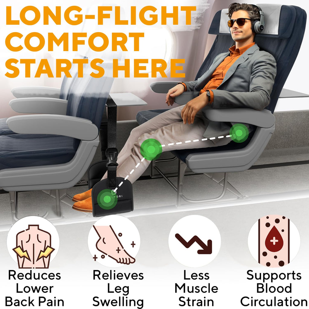 Foot Hammock for Plane Travel, Foot Sling Eases Swelling on Long Flights