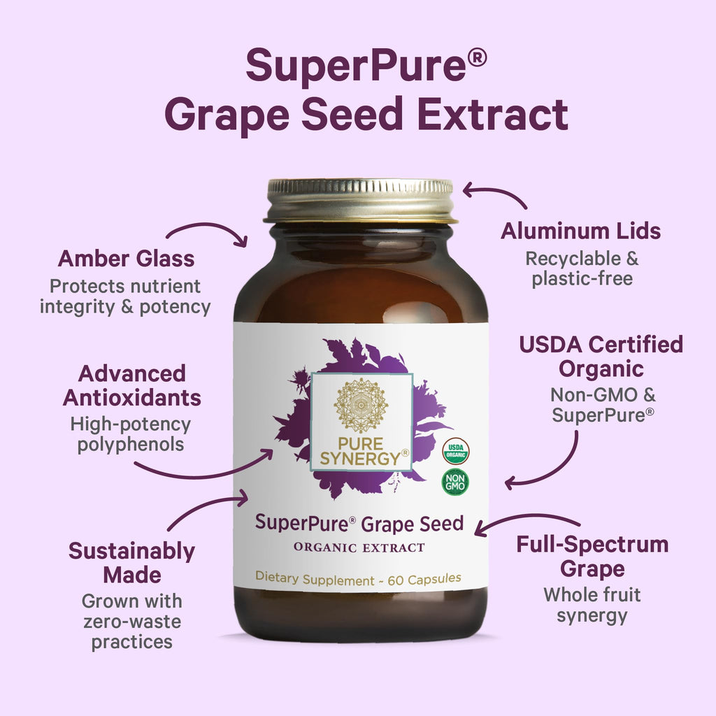 Pure Synergy SuperPure Grape Seed Extract (60 Capsules)