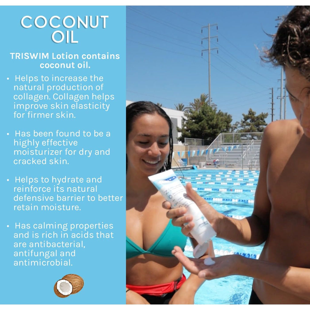 Buy now TRISWIM Swim Lotion 8.5oz | Neutralizes Chlorine, Bromine & Saltwater Odors | Hydrates & Soothes Dry Skin | Enriched with Aloe, Shea Butter & Coconut Oil | Zen Grapefruit Scent at indiglob india