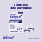 Padagis Naloxone HCI Nasal Spray, 4 mg – Emergency Treatment for Opioid Overdose - Rapid-Response Opioid Overdose Reversal, 2 Dose Single Use Nasal Spray