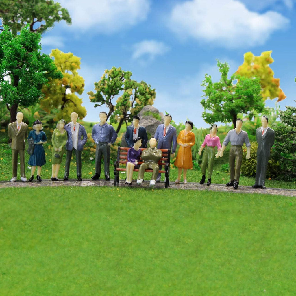 Buy now P50 Model Trains Architectural 1:50 O Scale Painted Figures O Gauge Sitting and Standing People for Miniature Scenes New (50PCS) at indiglob india