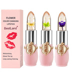Buy now BestLand 6 Pcs/Set Flower Jelly Lipstick Set Temperature Change Moisturizer Long Lasting Nutritious Balm Magic Color Change Lip Gloss at indiglob india