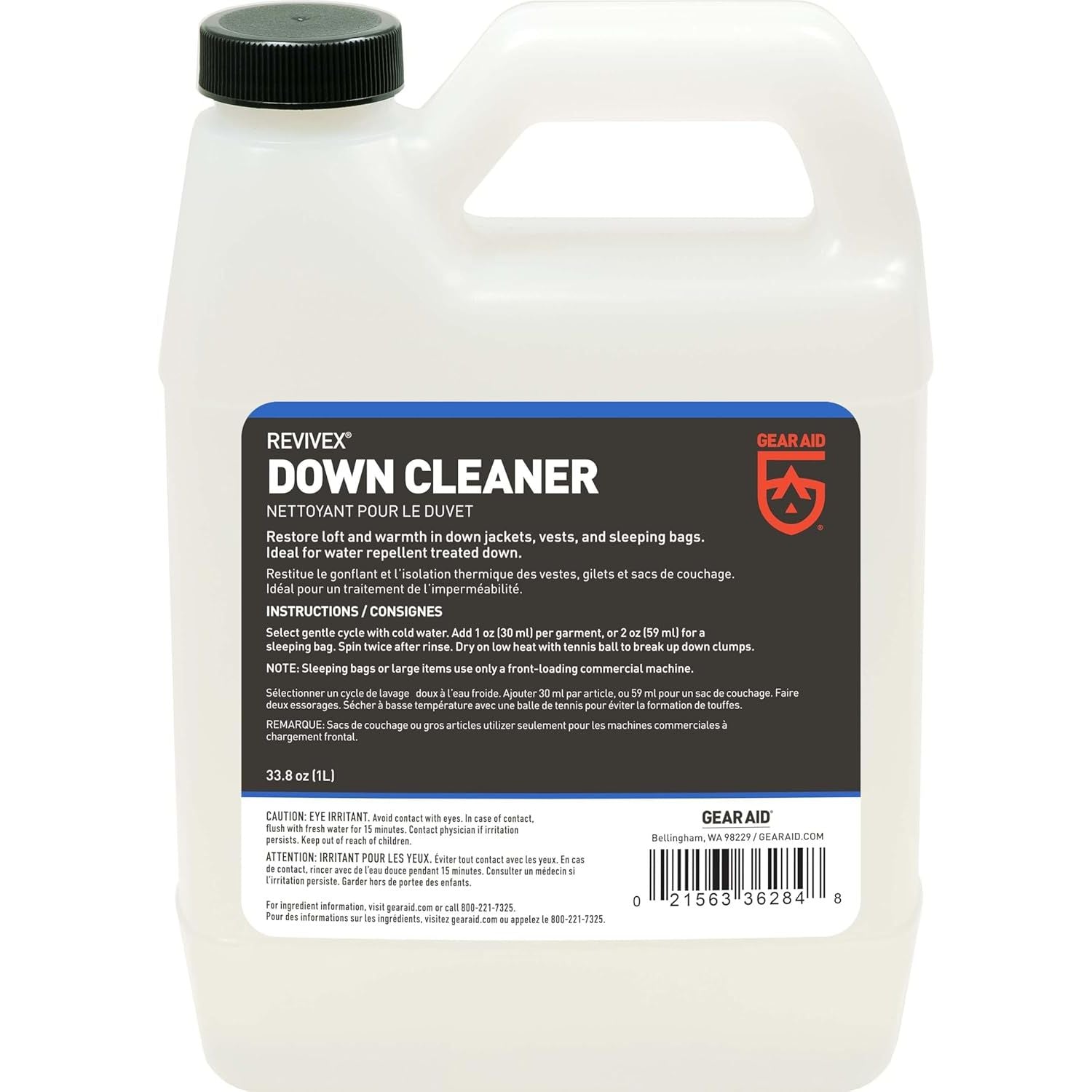Buy now GEAR AID Revivex Down Cleaner for Washing and Restoring Loft in Puffer Jackets, Vests, Blankets, and Sleeping Bags, 10 Fl Oz Down Cleaner (1 Liter -33.8 Fl oz) at indiglob india