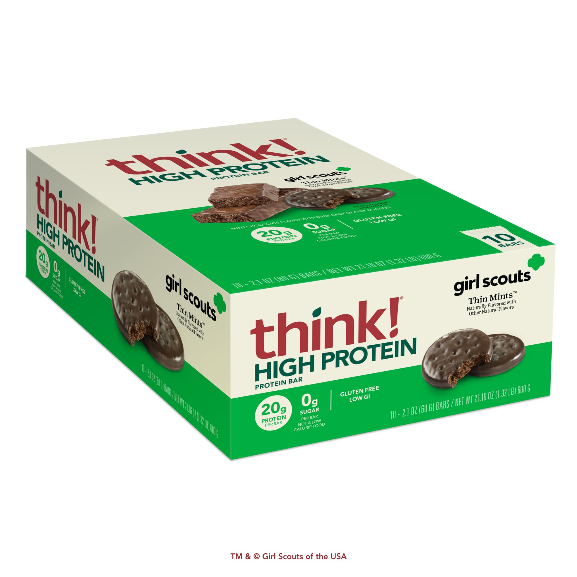 Buy now think! Protein Bars, High Protein Snacks, Gluten Free, Kosher Friendly, Creamy Peanut Butter, Nutrition Bars, 2.1 Oz per Bar, 12 Count (Packaging May Vary) Chocolate Mint 10 Count (Pack of 1) at indiglob india