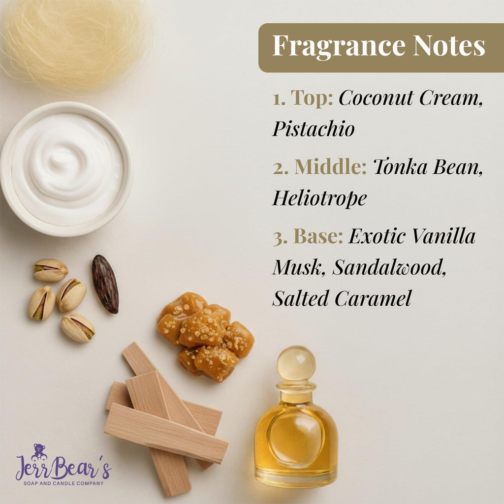 Experience luxury with Pink Sugar Cashmere Dusting Powder; features a blend of coconut cream, pistachio, and vanilla musk.