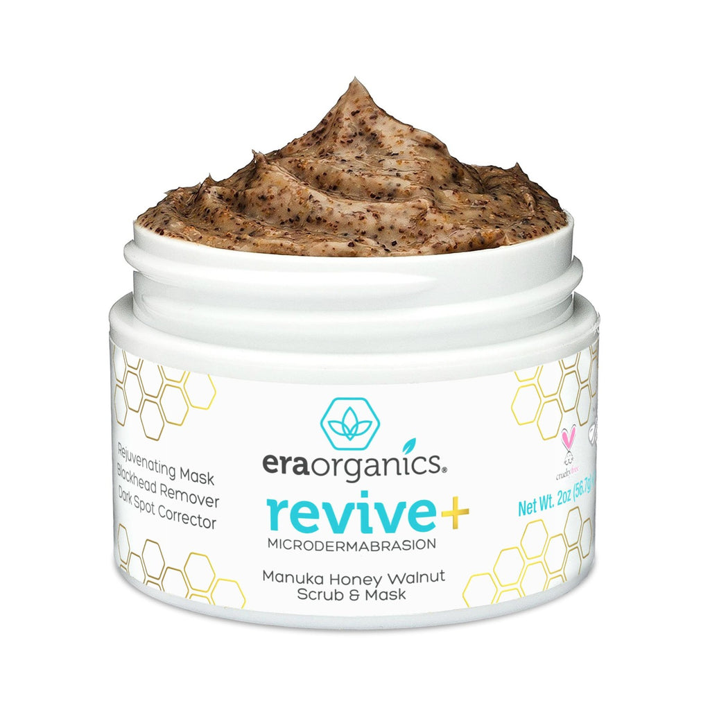 Manuka Honey Exfoliating Facial Scrub - Microdermabrasion Face Exfoliant | Gentle Moisturizing Exfoliator - Cleanse & Smooth Skin, Minimize Pores - With Organic Aloe Vera & Natural Cehami Extract 2oz
