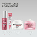 No7 Restore & Renew Sculpting Face & Neck Serum, 1 fl oz | Anti-Aging Formula, Deep Wrinkle Repair, Collagen-Infused Skincare, Hydrating Hibiscus Peptides & Hyaluronic Acid