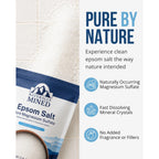 Naturally Mined Epsom Salt Bath and Foot Soak, Unscented Pure Magnesium Sulfate, 5lb