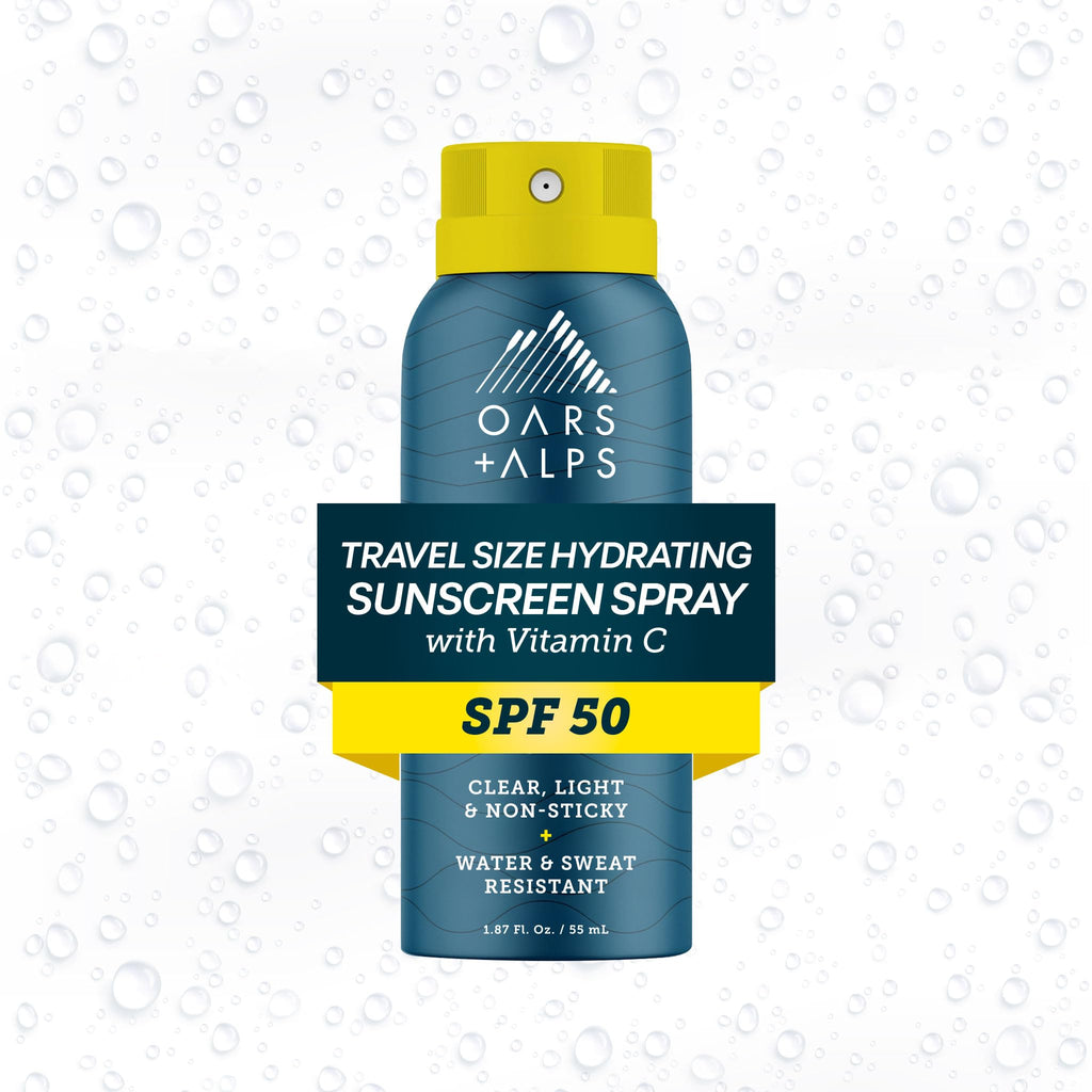 Oars + Alps SPF 50 Face & Body Broad Spectrum Sunscreen Spray | Fast-Absorbing, Lightweight, Non-Greasy, Hawaii Reef Act 104 Compliant, Water-Resistant, Octinoxate + Oxybenzone Free
