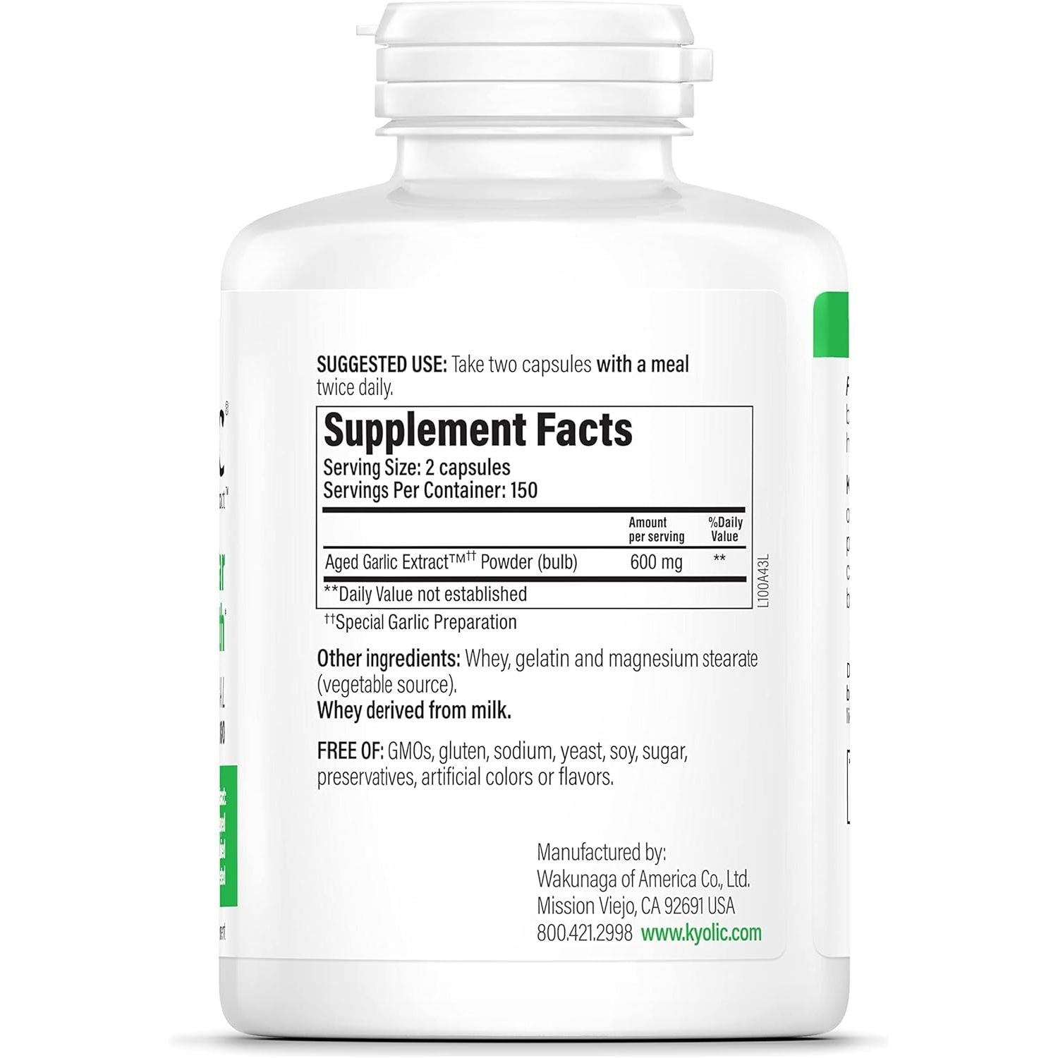 Buy now Kyolic Aged Garlic Extract Formula 100, Cardiovascular at indiglob india
