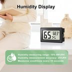6-Pack Mini Hygrometer Indoor Humidity Meter Digital Thermometer