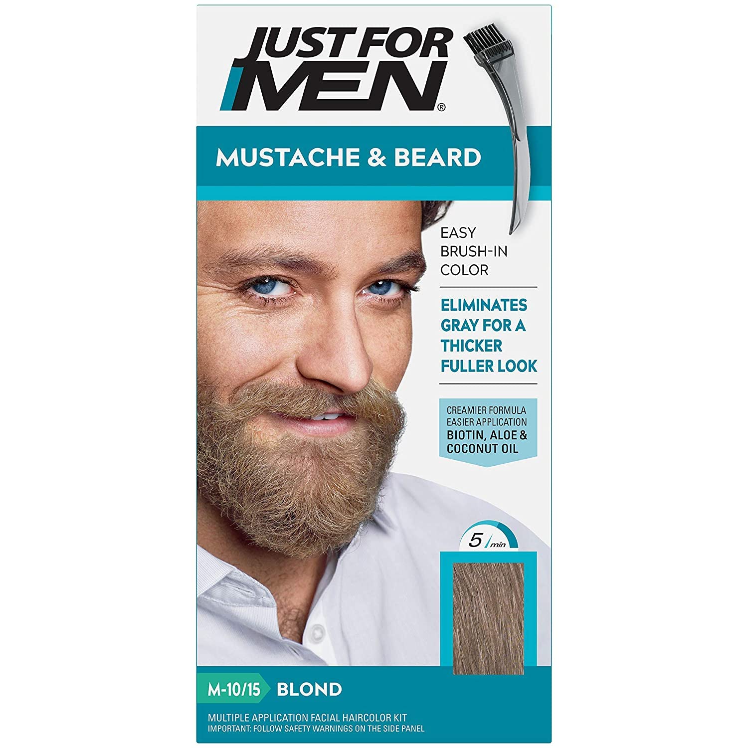 Buy now JUST FOR MEN Color Gel Mustache & Beard M-35 Medium Brown 1 ea Blond 1 Count (Pack of 2) at indiglob india