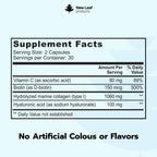 Pure Marine Collagen Supplements for Women & Men - with Hyaluronic Acid, Vitamin C & Biotin - Collagen Peptides Hydrolyzed Collagen for Hair Skin & Nails - 60 Capsules by New Leaf UK Made