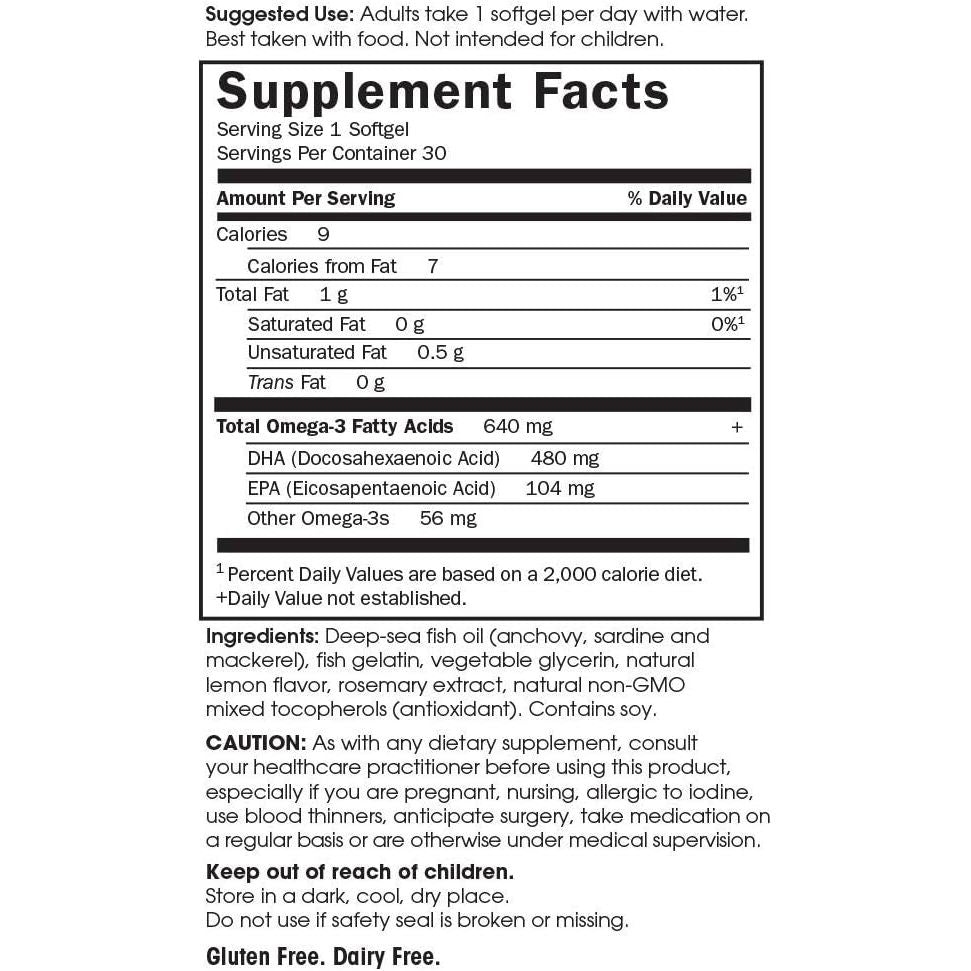 Buy now Garden of Life Prenatal DHA Omega 3 Fish Oil Supplement - Minami Natural Prenatal, Lemon, 30 Softgels at indiglob india
