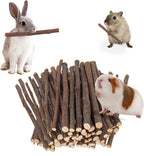 700g Apple Sticks Molar Wood Treats, Rabbit Toys Chinchilla Guinea Pig Bunny Toys Wood Chews Sticks for Teeth Rabbit Food Guinea Pig Hamster Gerbil Chews Small Animals Snacks(200 Pcs)