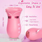 Vibrator Adult Sex Toys for Women - Sovokn 5IN1 Mouth Rose Sex Toy Vibrators, 10 Tongue Licking, 3 Auto & 1 Manual Sucking Vibrator Adult Toys New APP, Anal Clit Nipple Female Couples Sex Toys, Pink