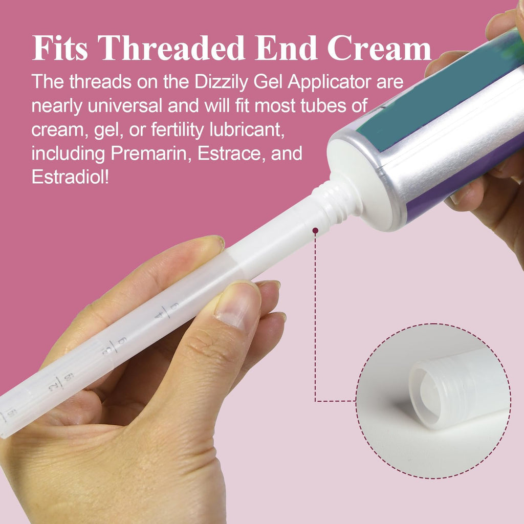 Dizzily 20 Packs Disposable Vaginial Cream Applicators - Fits Suppository, Creams and Most OTC Gels, Individually Wrapped Feminine Care Applicator with Dosage Markings