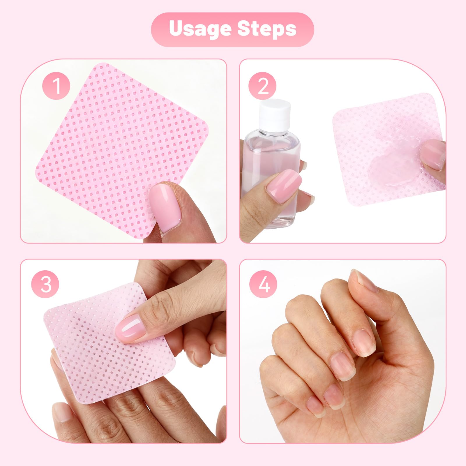 720Pcs Lint Free Nail Wipes, Absorbent, Soft, Non-Woven, No Lint | Nail Supplies, Nail Polish Wipe, Pads Gel Nails, Naile Glue Wipes, for Fingernail Polish Remover Eyelash Extensions Nail Art