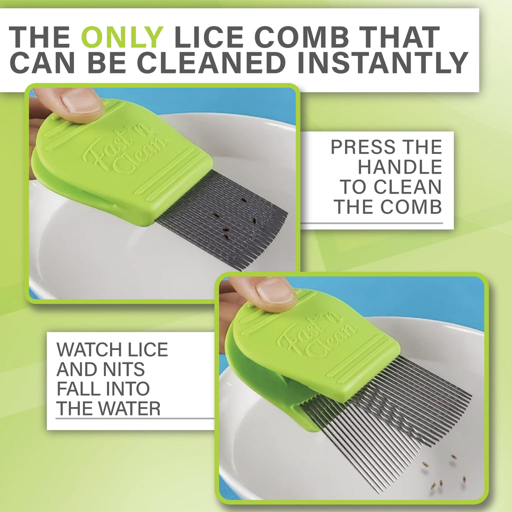 Fast 'n Clean - The Self Cleaning Lice Comb