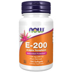 Buy now NOW Foods Supplements, Vitamin E-200 IU, D-Alpha Tocopheryl, Antioxidant Protection*, 100 Softgels at indiglob india