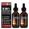 2 Packs Vitamin B12 Complex Drops 5000mcg, 80-Day Supply, Sugar/Gluten Free