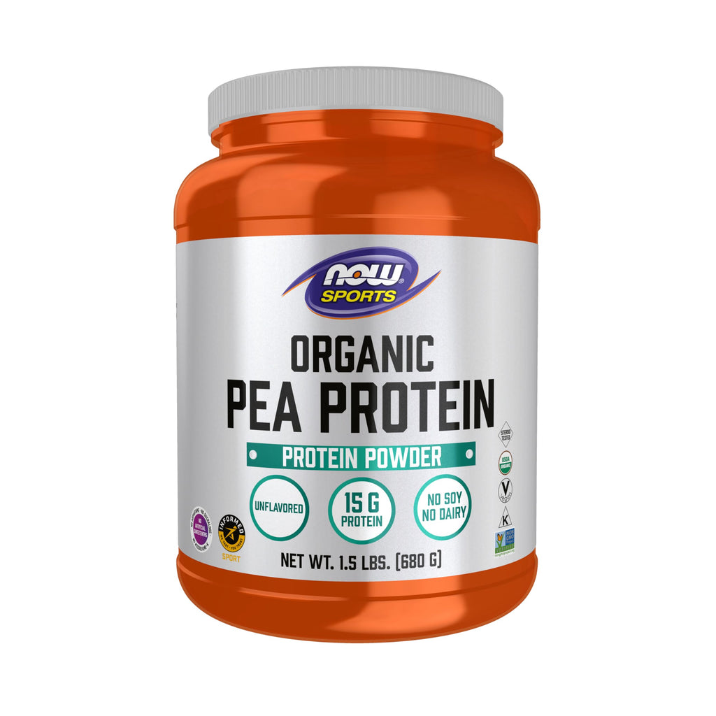 Buy now NOW Foods Sports Nutrition, Certified Organic Pea Protein 15 Grams, Unflavored Powder, 1.5-Pound at indiglob india