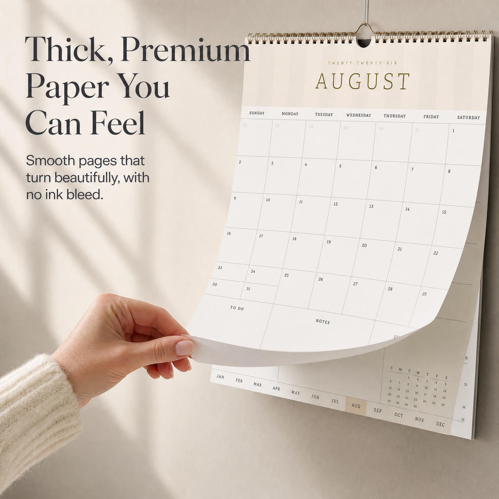 Aesthetic 2026-2027 Wall Calendar - Runs from June 2026 Until December 2027