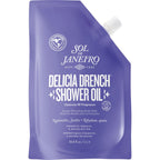 Sol de Janeiro Delicia Drench Shower Oil | Women's Oil-To-Foam, Nourishing Body Wash, Replenishing, Soothing Doubles as Shaving Cream, Mood Boosting Sandalwood Scent