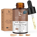 Self Tanning Drops - USA Made with Natural & Organic Ingredients | Medium Face Tanning Drops to Add to Lotion, Moisturizing Bronzing Tanner for Face & Body, Toxin Free Tanner for Fake Tan