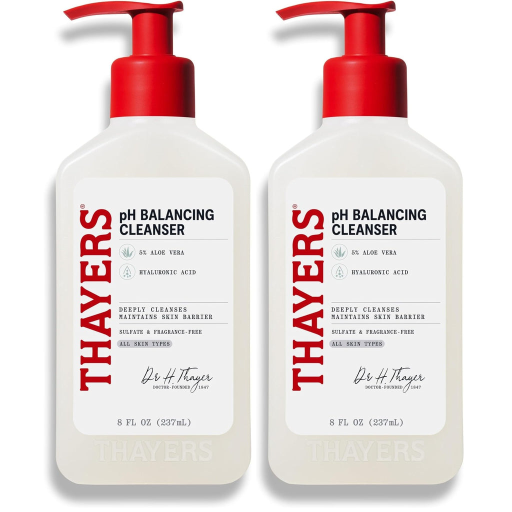THAYERS pH Balancing Daily Cleanser, Face Wash with Aloe Vera, Gentle and Hydrating Skin Care for Dry, Oily, or Acne Prone Skin, 8 FL Oz.
