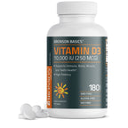 Bronson Vitamin D3 10,000 IU (250 mcg) Immune & Muscle Support, 360 Tablets | Bone & Teeth Support, Non-GMO, Gluten-Free & Soy-Free