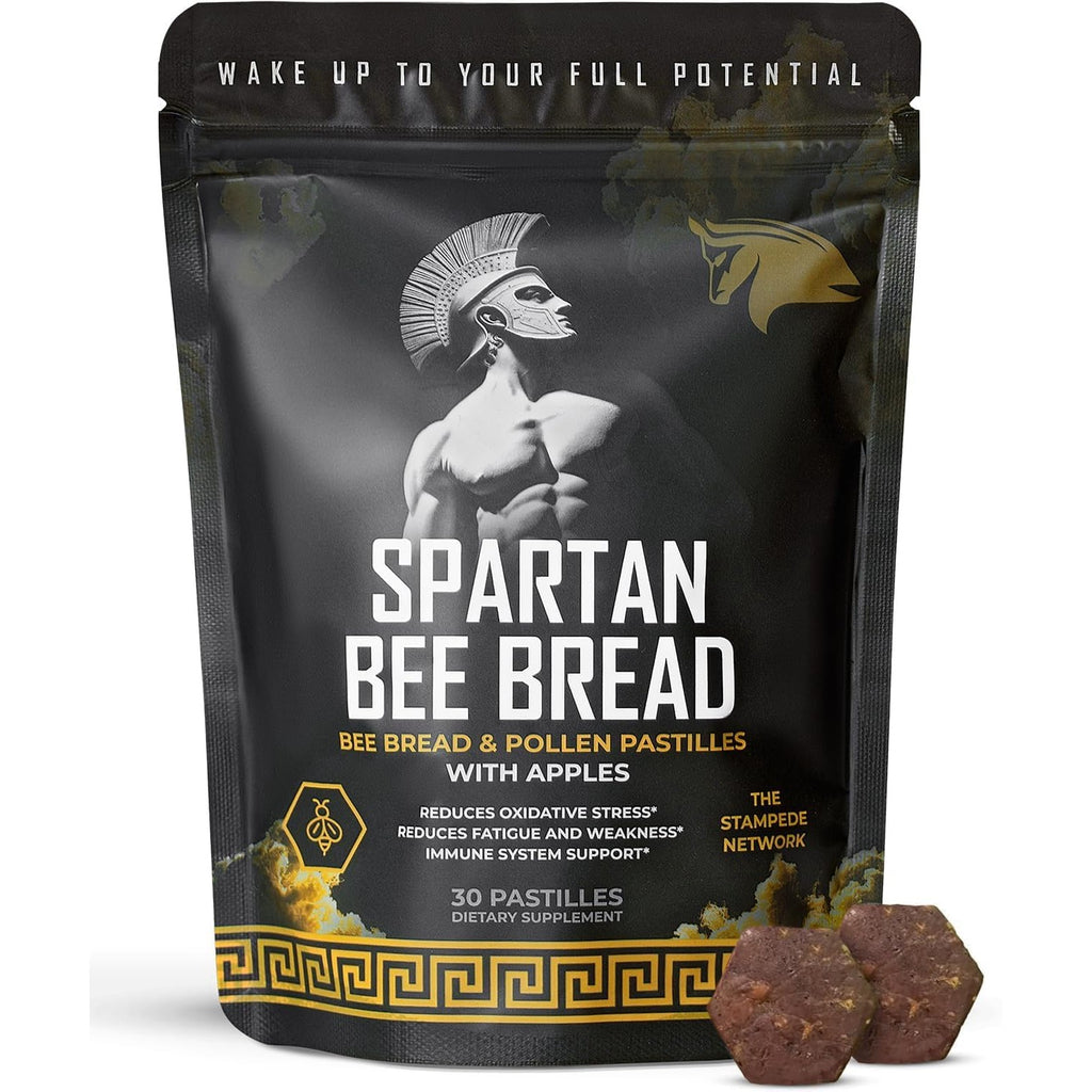 Spartan Bee Bread Chewables, Raw Organic Bee Pollen, Propolis, Royal Jelly