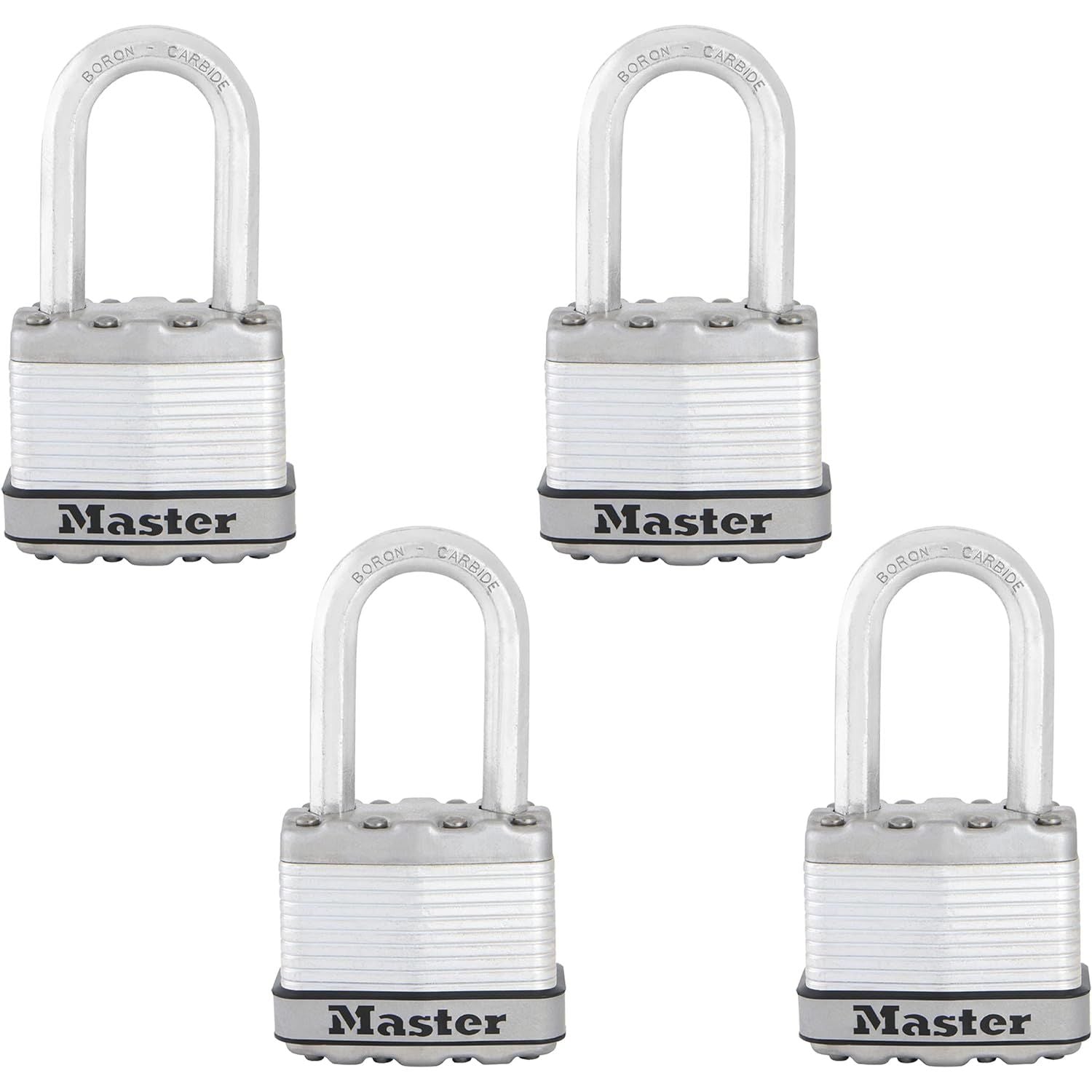 Buy now Master Lock M1XDLF Magnum Heavy Duty Padlock with Key, 1 Pack 4 Pack, Keyed-Alike Padlock at indiglob india