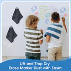 GoClimber 4 Pack Magnetic Microfiber Cleaning Cloth, Dry Erase Erasers Cleaner for Whiteboards, Blackboards, Chalkboards, Glassboards, Home, Office, School, Gray, 10'' x 9.25''