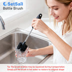 SetSail Bottle Brush of 3 Pack, 14in Long Handle Water Bottle Cleaner Brush