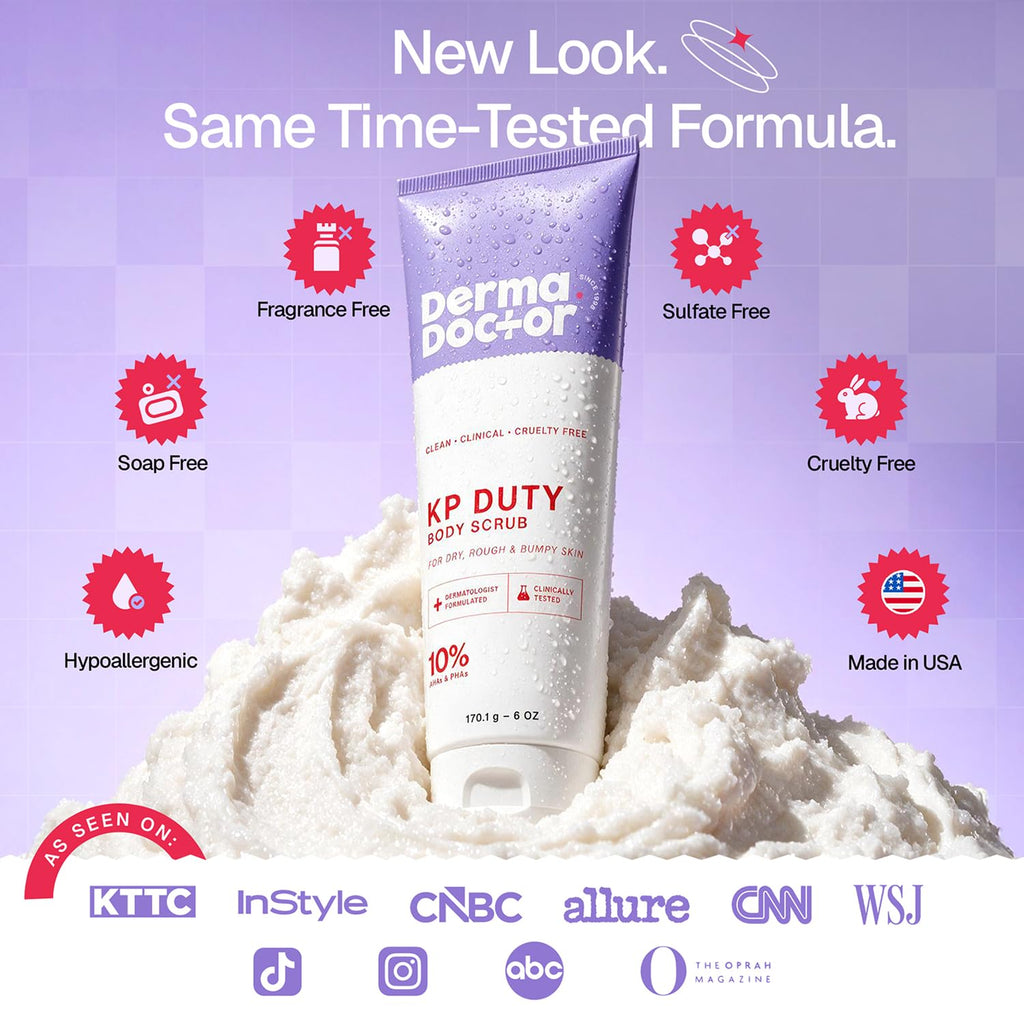 DERMAdoctor KP Bump Eraser Body Scrub, 10% AHAs + PHAs, Rough & Bumpy Skin