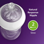 Philips Avent Natural Baby Bottles, Slow Flow, 4 oz, BPA-Free, 2-Pack