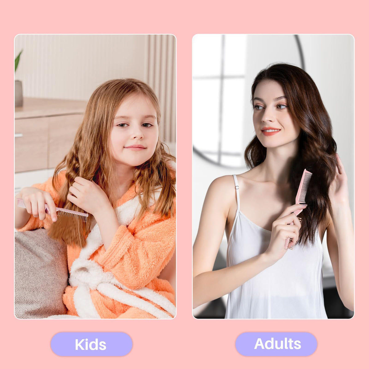 Discover the RHOS Folding Brush with Mirror, perfect for kids and adults. 100% genuine for effortless styling.