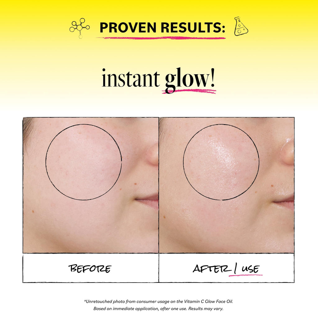 Derma E Vitamin C Glow Face Oil, 1 Fl Oz Vitamin C Oil with Turmeric